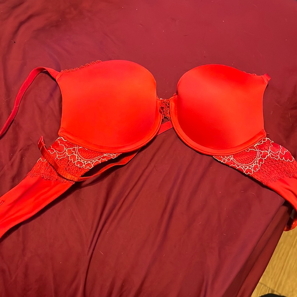 Sexy red bra